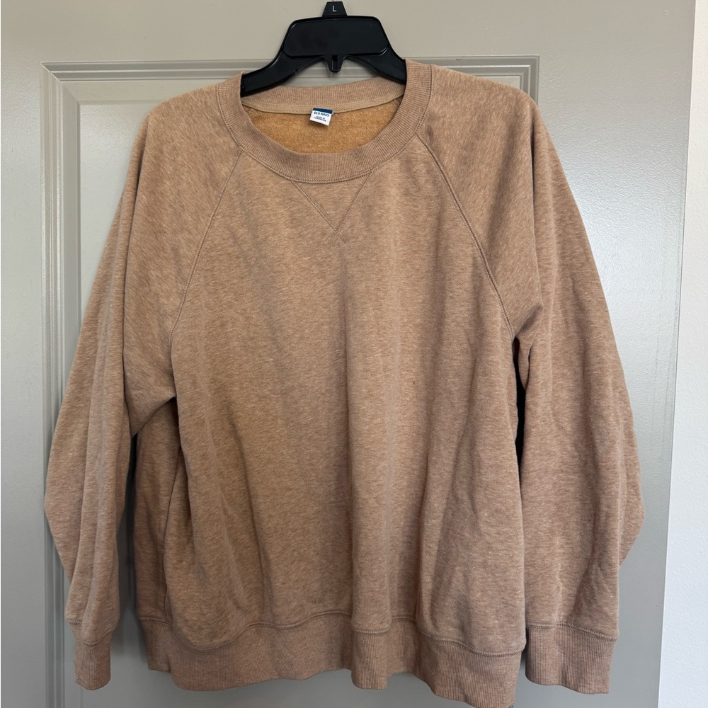 Old Navy Tan Crewneck Sweater Plush Casual